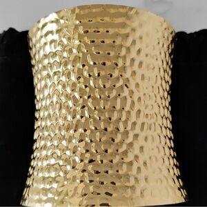 Sassy Jones Hammered Gold Cuff Bracelet